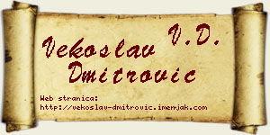 Vekoslav Dmitrović vizit kartica